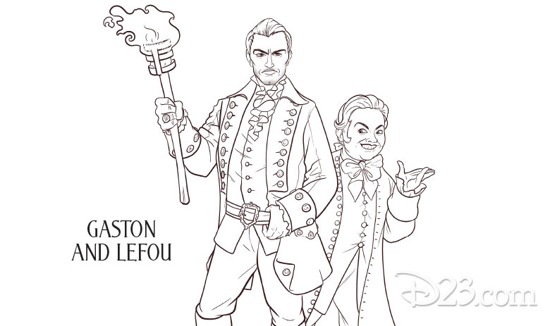 Say âbonjourâ to these beauty and the beast coloring pages