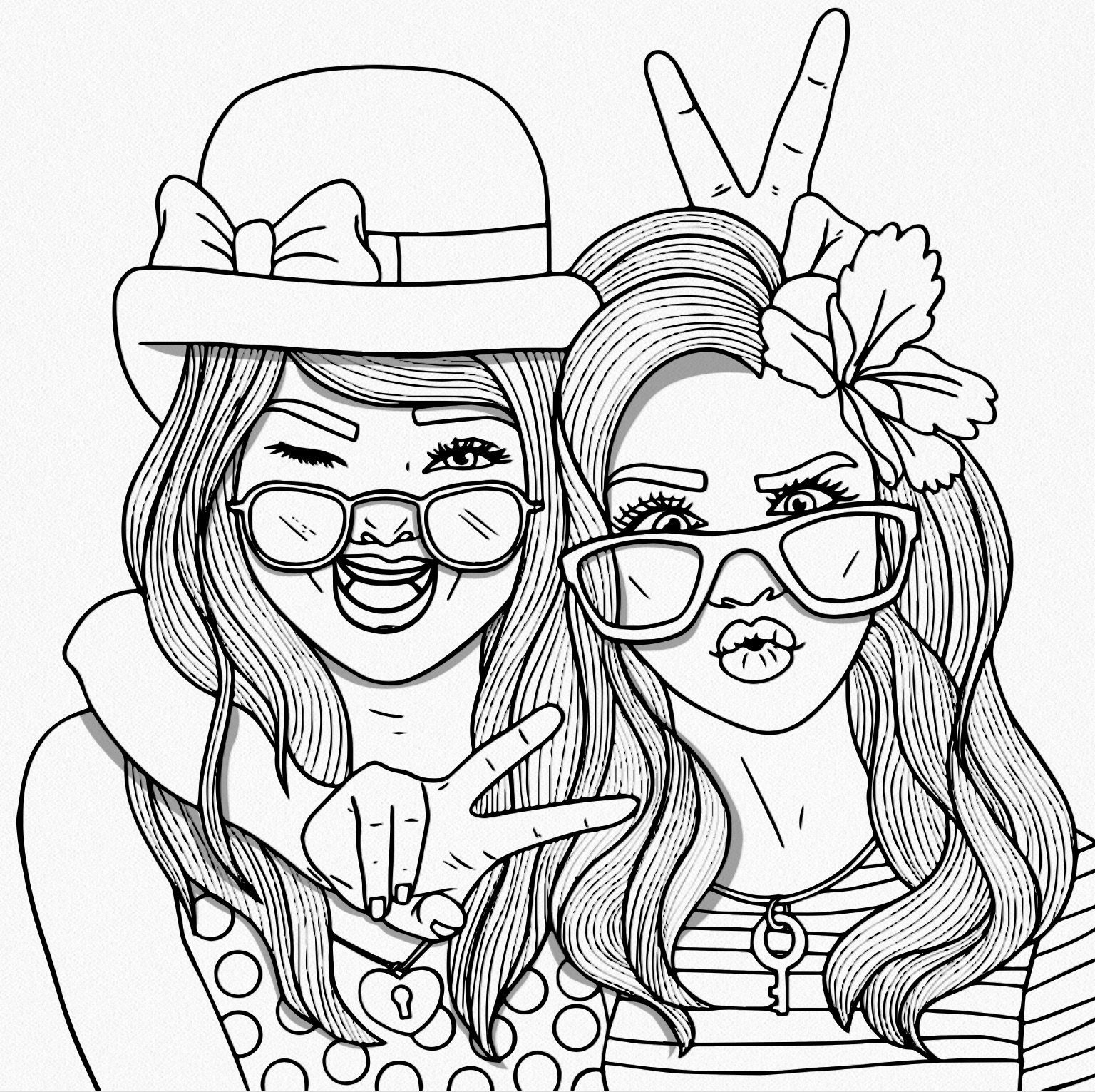 Best friend coloring pages for kids people coloring pages cool coloring pages barbie coloring pages