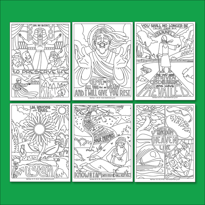 Bible story coloring pages summer â illustrated ministry