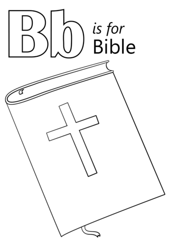 Letter b is for bible coloring page free printable coloring pages