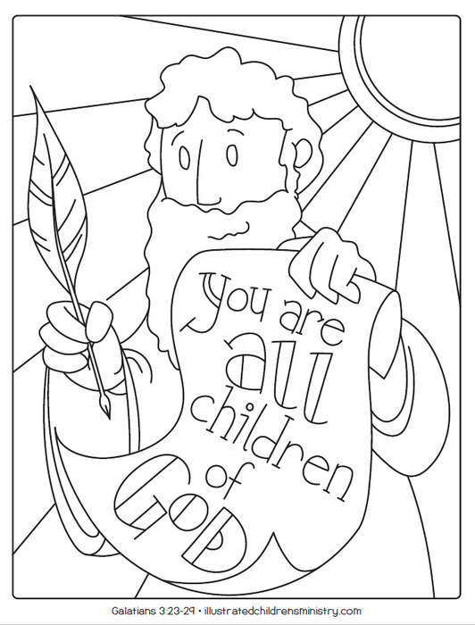 Bible story coloring pages summer â illustrated ministry