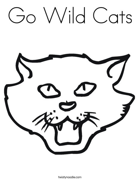 Go wild cats coloring page