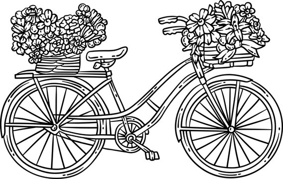 Bicycle coloring page images â browse photos vectors and video