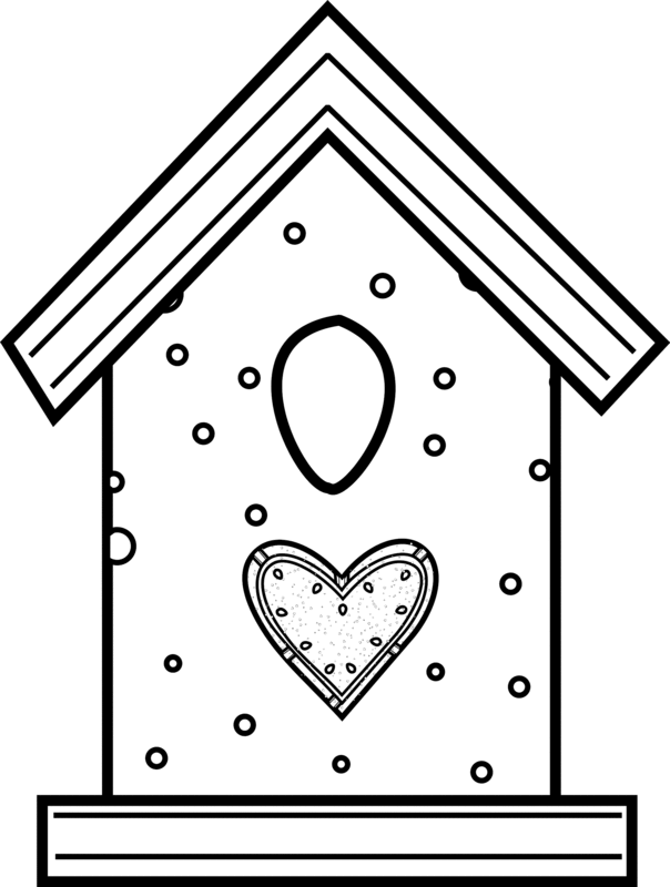 Birdhouse coloring pages for a fun and creative activity