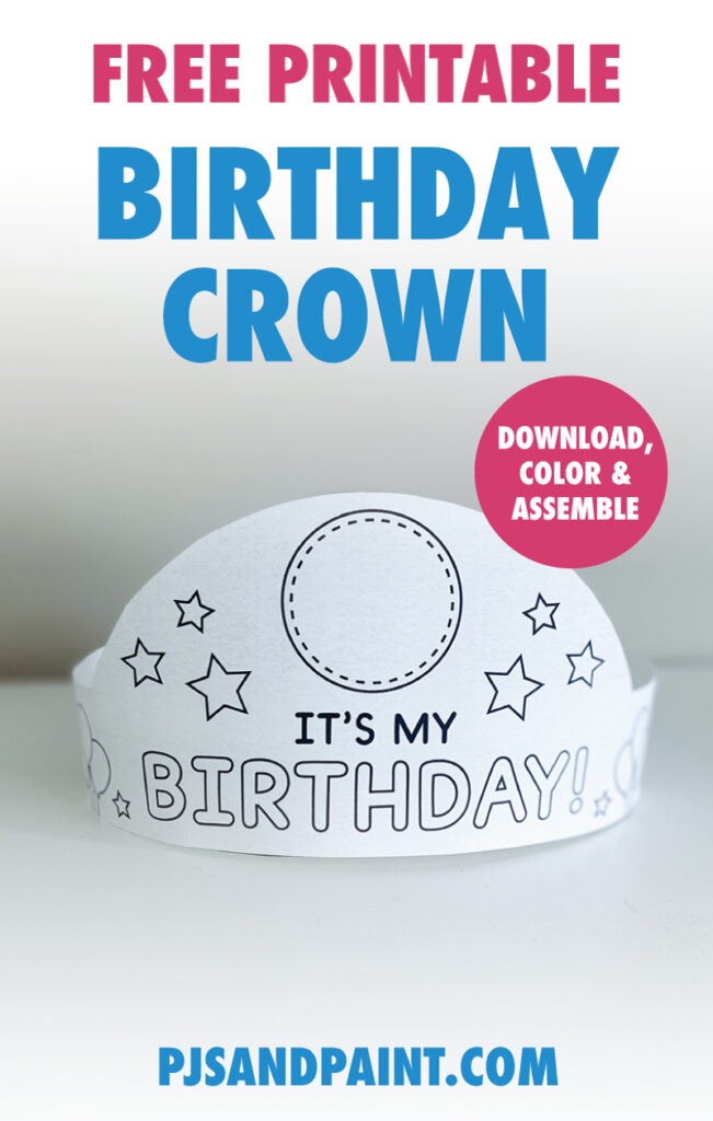 Free printable birthday crown