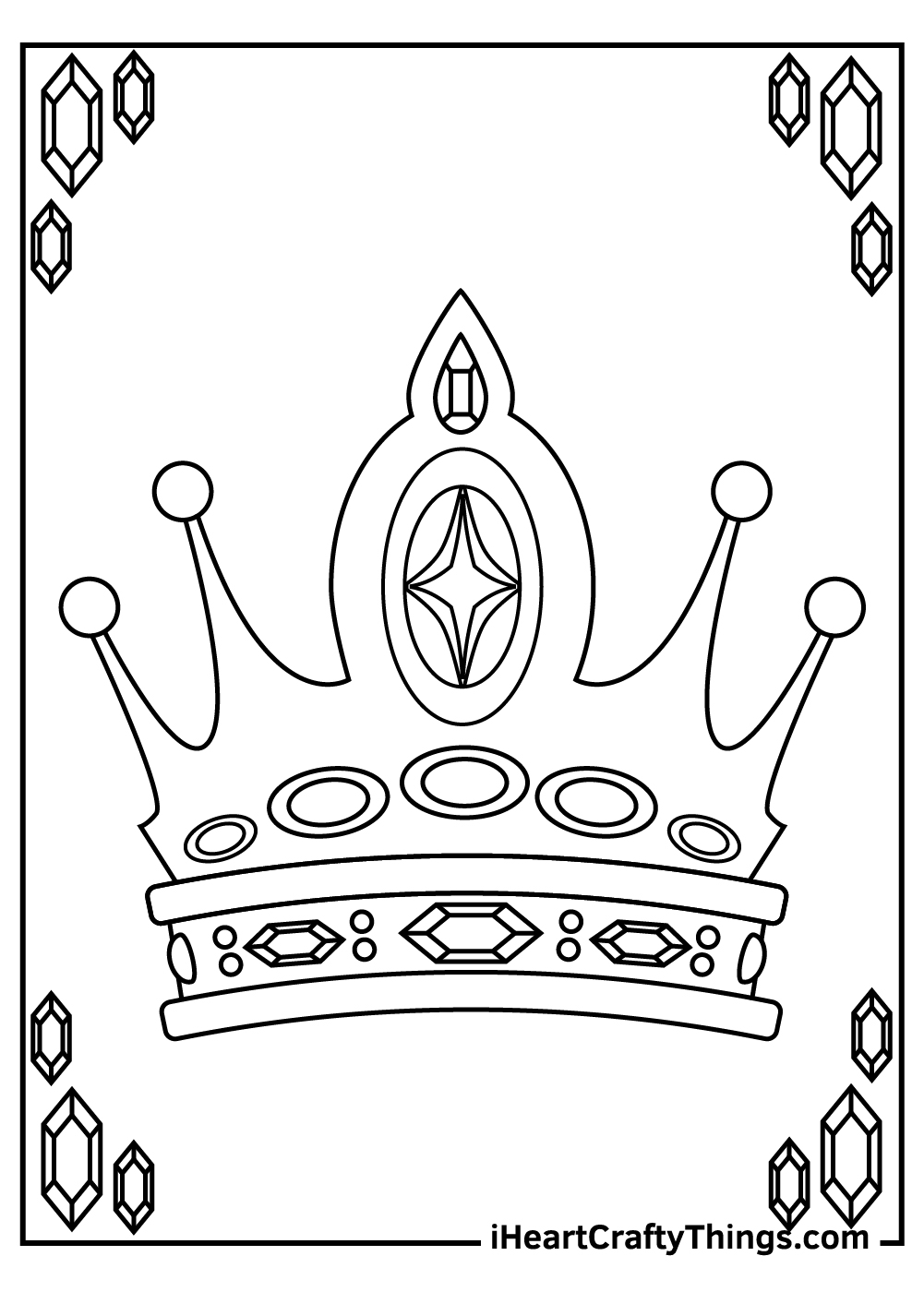 Crown coloring pages free printables