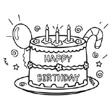 Happy birthday coloring pages