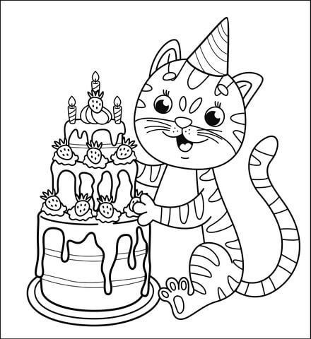 Happy birthday coloring pages free coloring pages