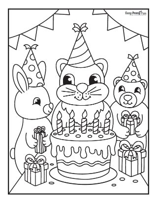 Happy birthday coloring pages â printable coloring pages