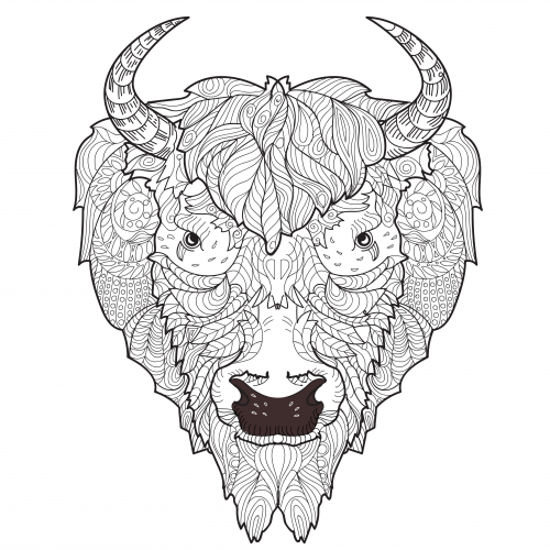 Free bison coloring pages