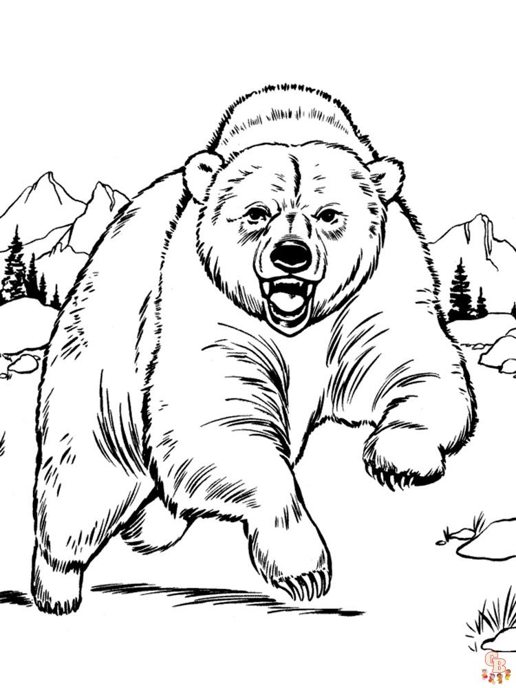 Explore the wild with free printable bear coloring pages