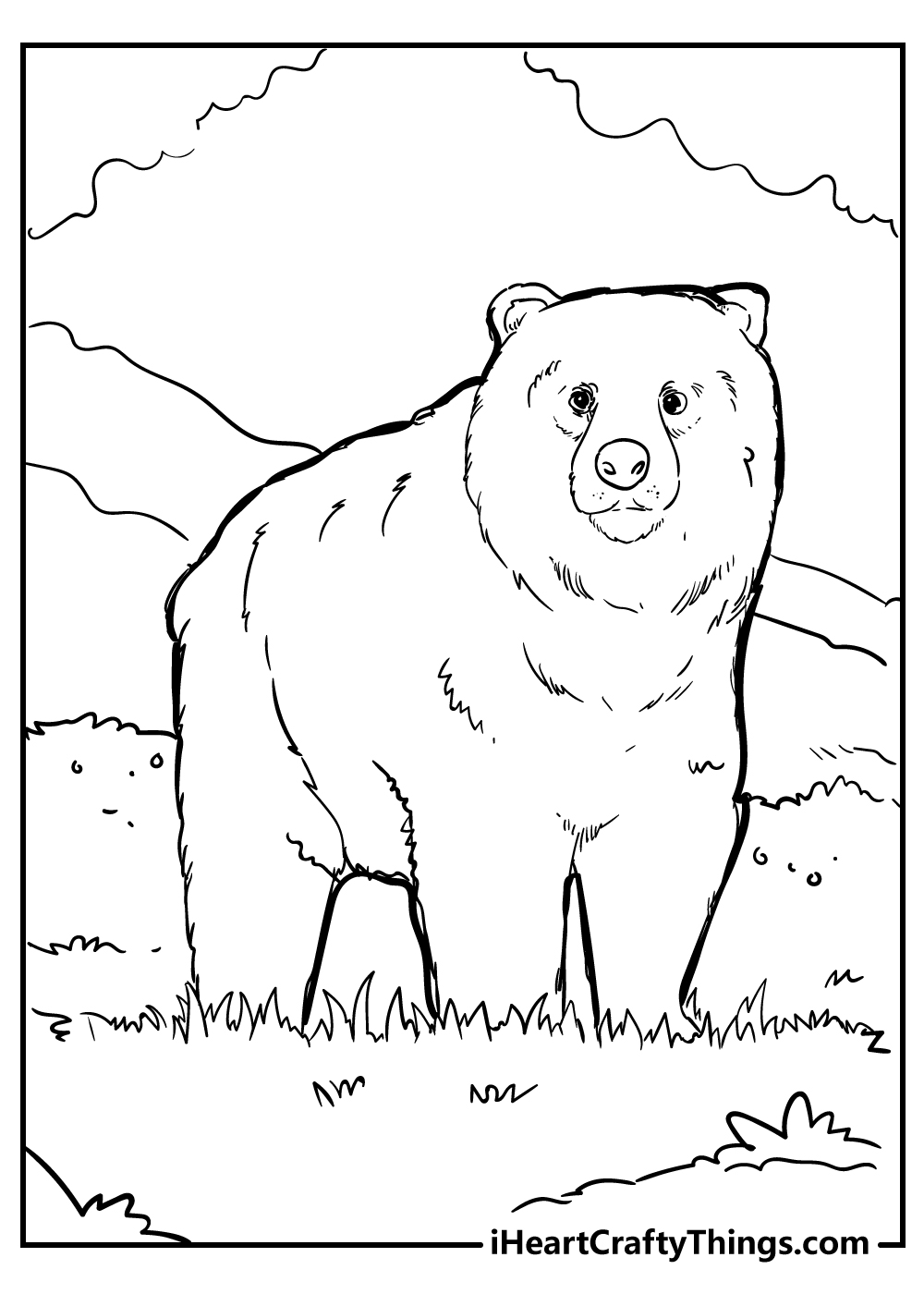 Bear coloring pages free printables