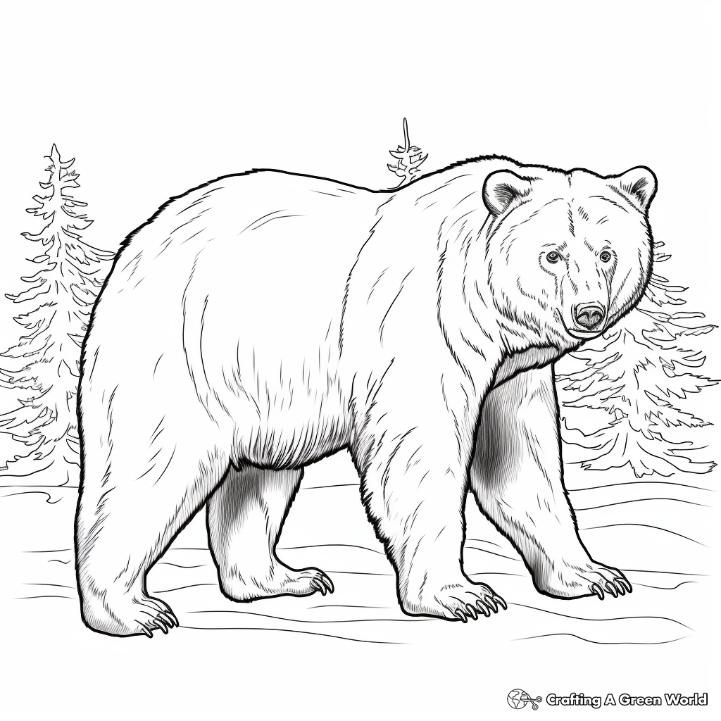 Bear for adults coloring pages