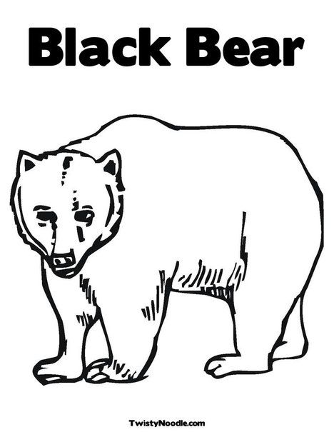 Black bear coloring page bear coloring pages animal coloring pages coloring pages