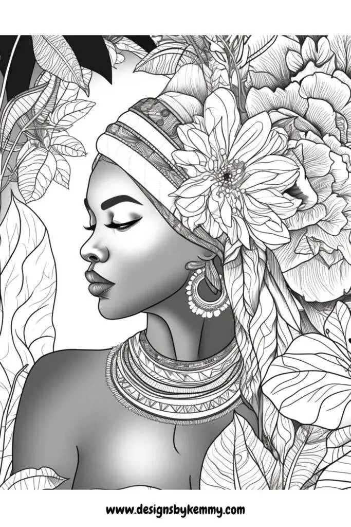 African women coloring pages