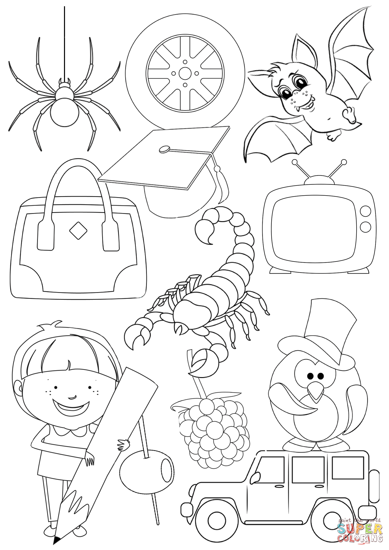 Black color coloring page free printable coloring pages