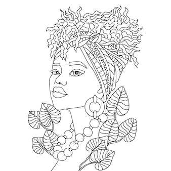 Black girl coloring page images