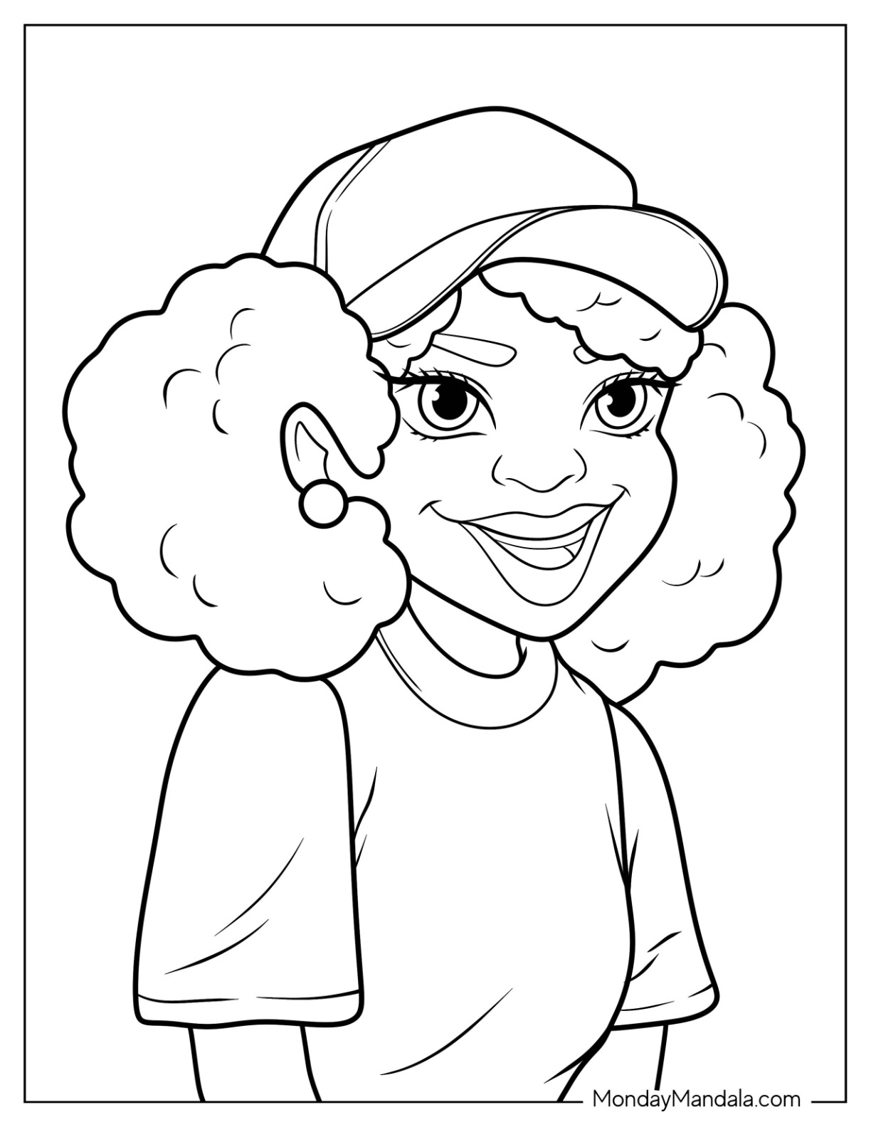 Black girl coloring pages free pdf printables