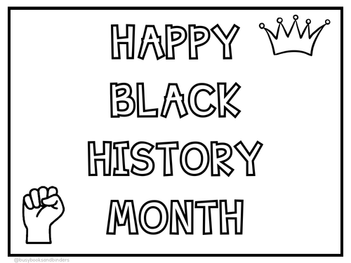 Black history month coloring page bundle teaching resources