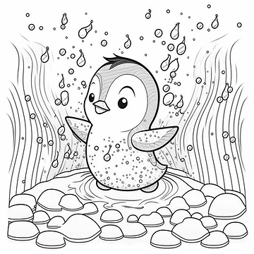 Penguin free coloring page color all day