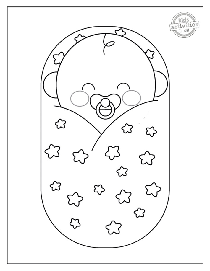 Adorably cute printable baby coloring pages kids activities blog