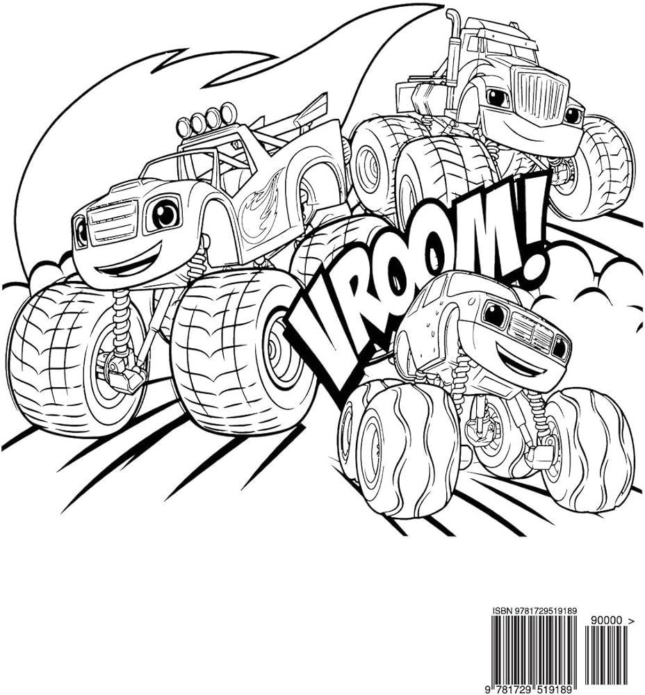 Blaze and the monster machines coloring book coloring book for kids and adults activity book with fun easy and relaxing coloring pages by