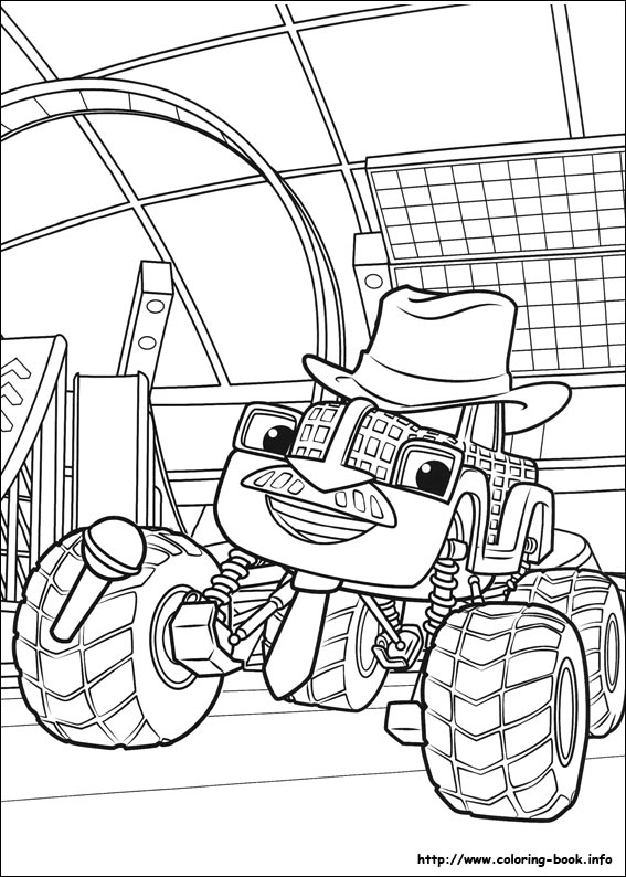 Blaze and the monster machines coloring picture