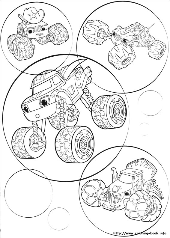 Blaze and the monster machines coloring picture