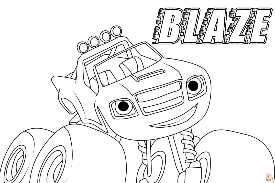 Blaze coloring pages