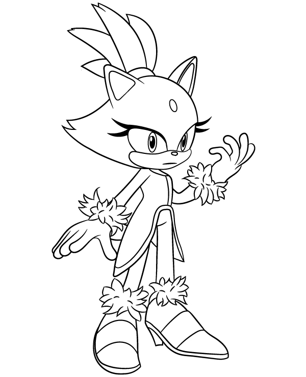 Coloring page blaze the cat