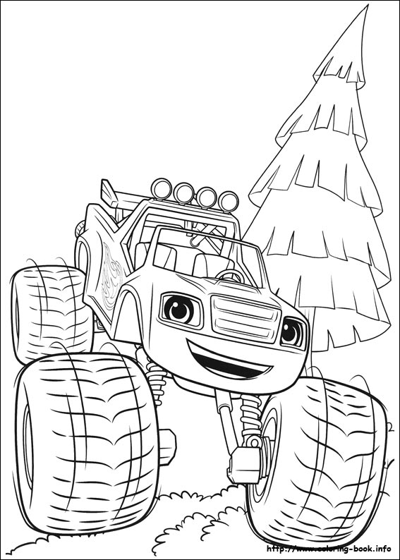 Blaze and the monster machines coloring picture