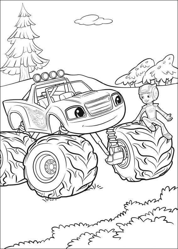 Blaze and the monster machines coloring pages