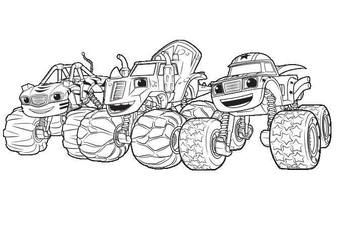 Printable blaze and the monster machines coloring pages pdf