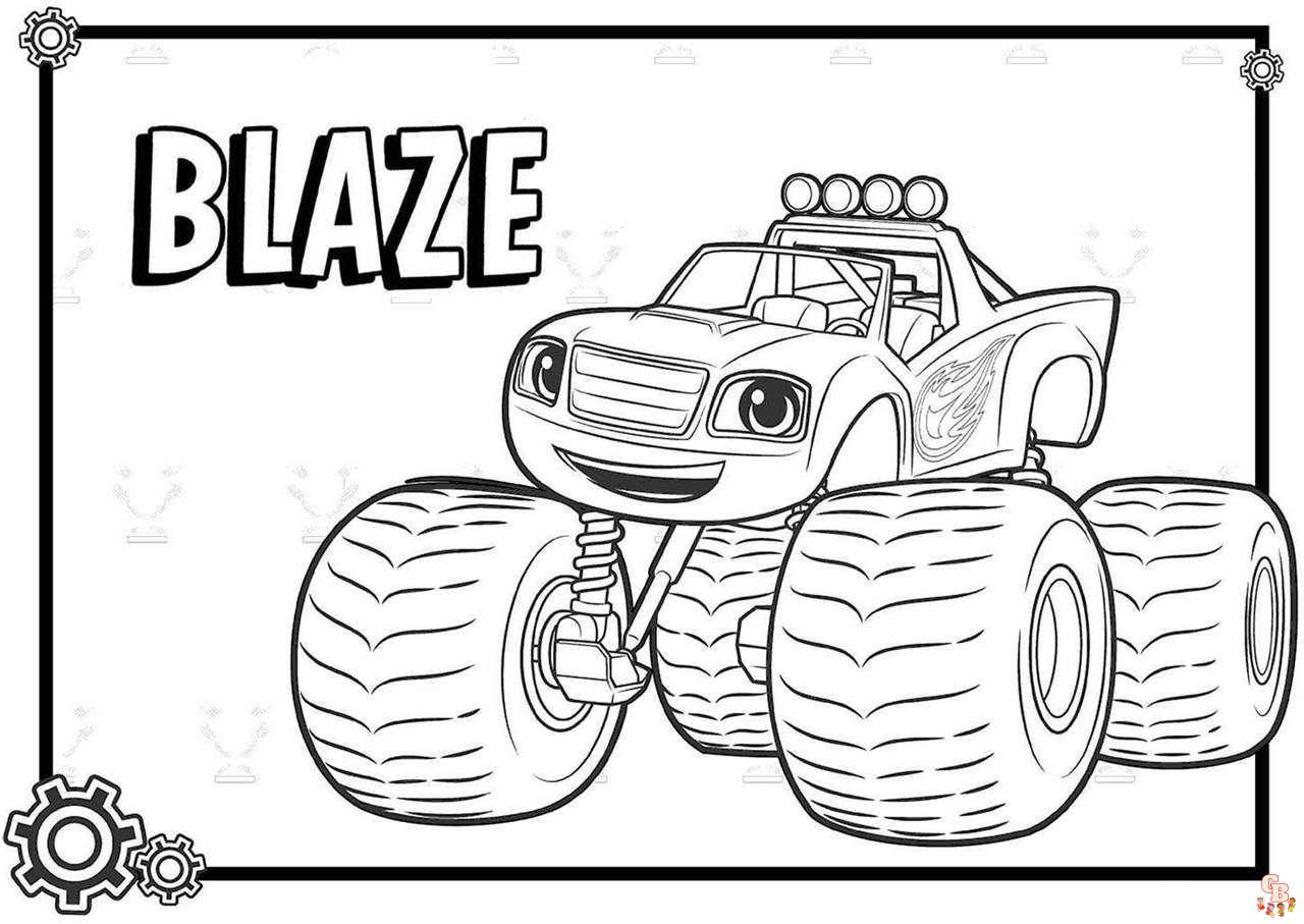 Blaze coloring pages