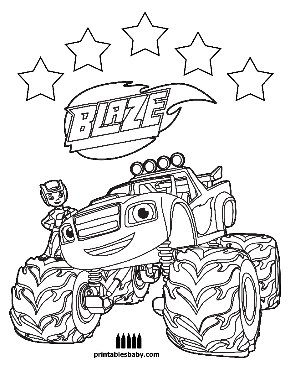 Printable pictures of blaze and the monster machines