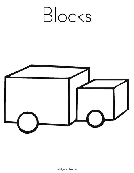 Blocks coloring page