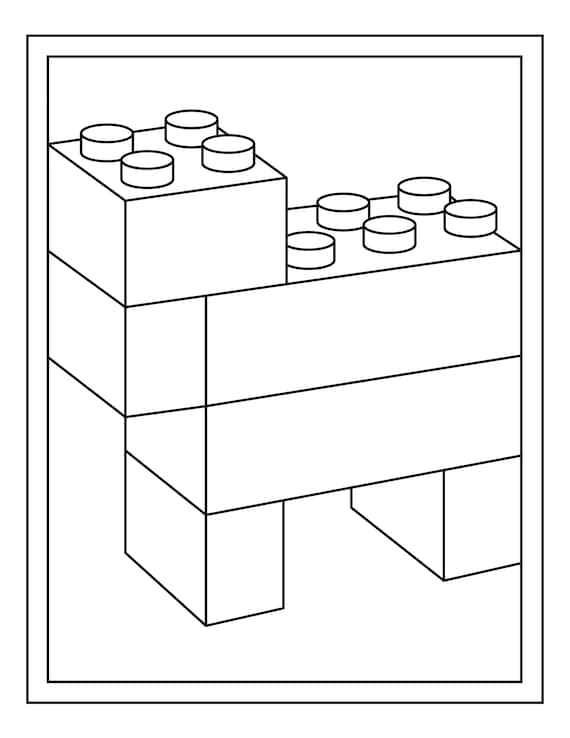 Printable block coloring pages