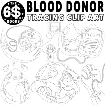 World blood donor day tracing and coloring pages for kids