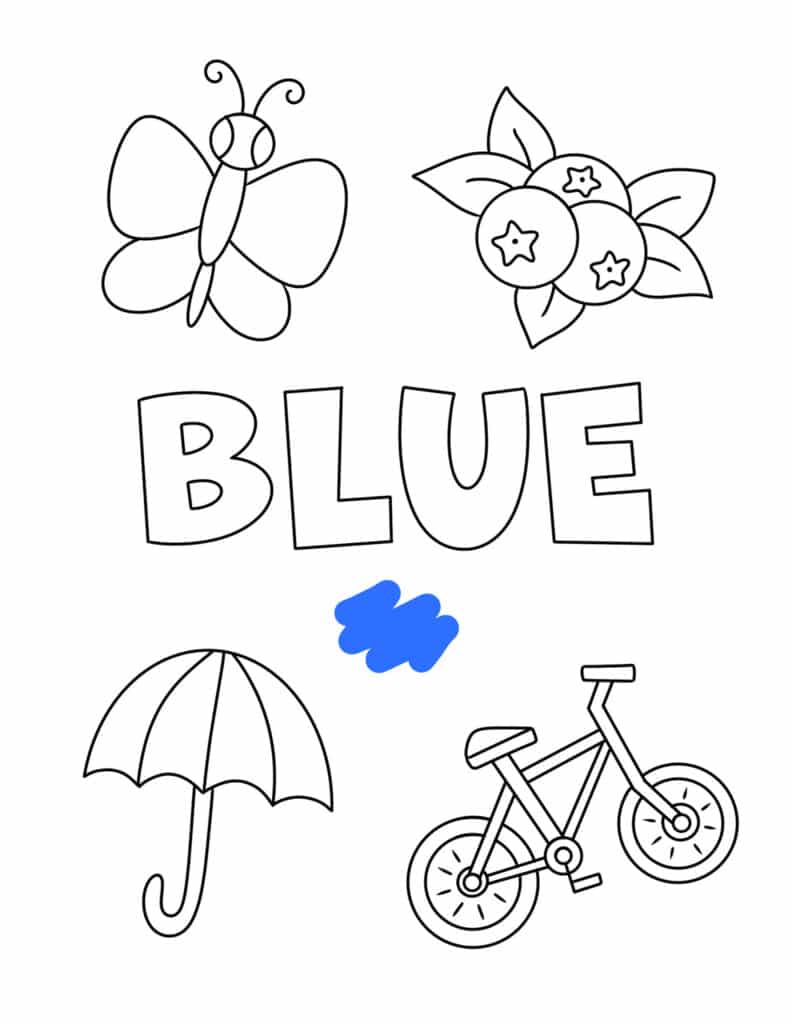 Blue color activities and worksheets for preschool â the hollydog blog