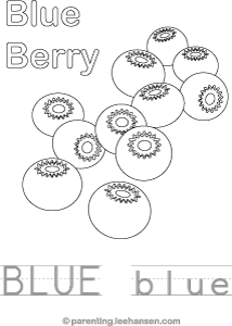 Blue color trace and read activity sheet