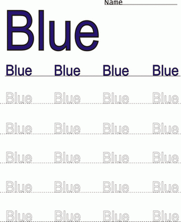 Printable blue word color coloring worksheet coloring worksheets free online coloring pages