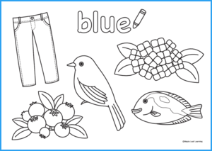 Blue coloring worksheet maple leaf learning library