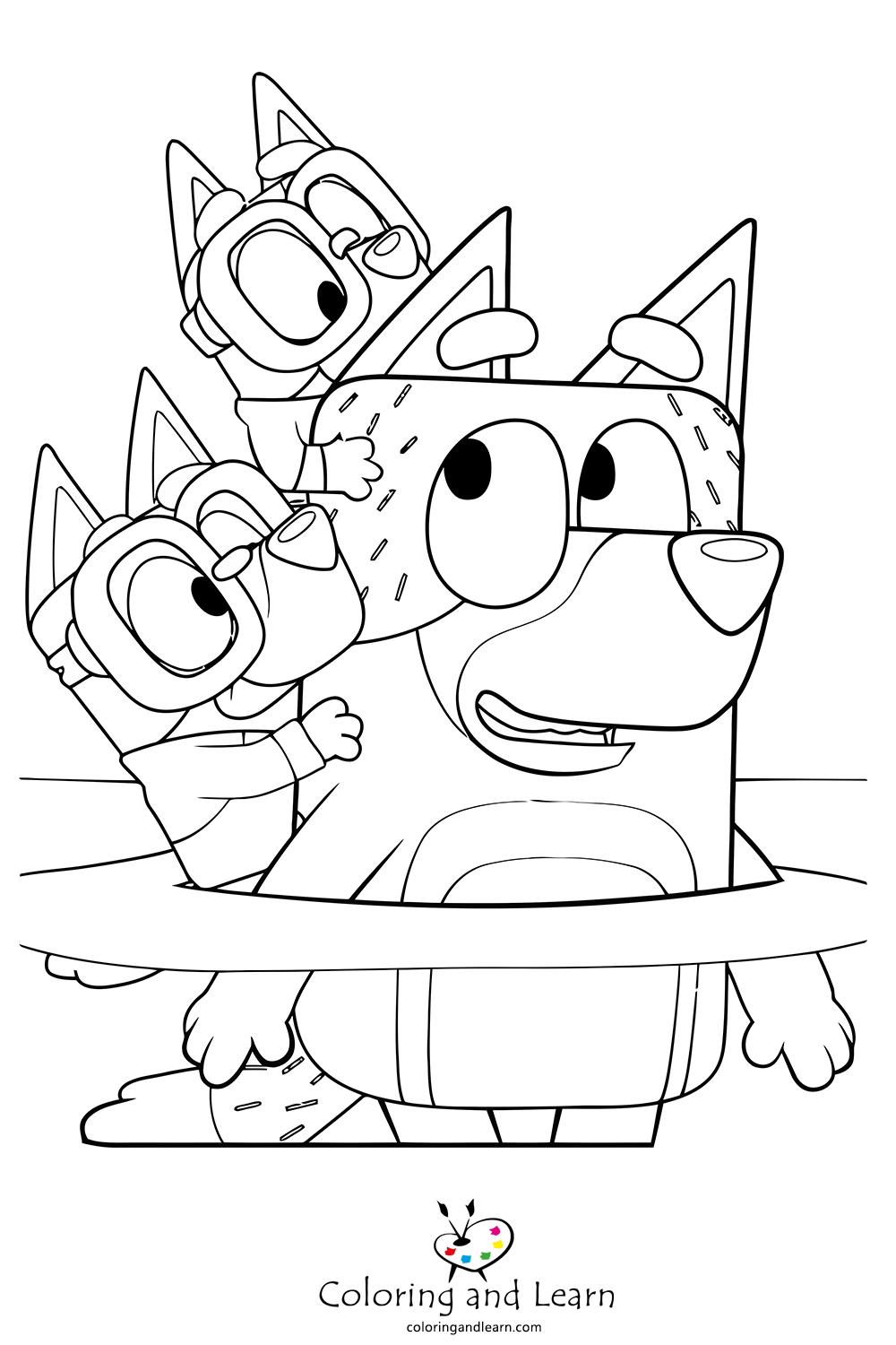 Bluey coloring pages