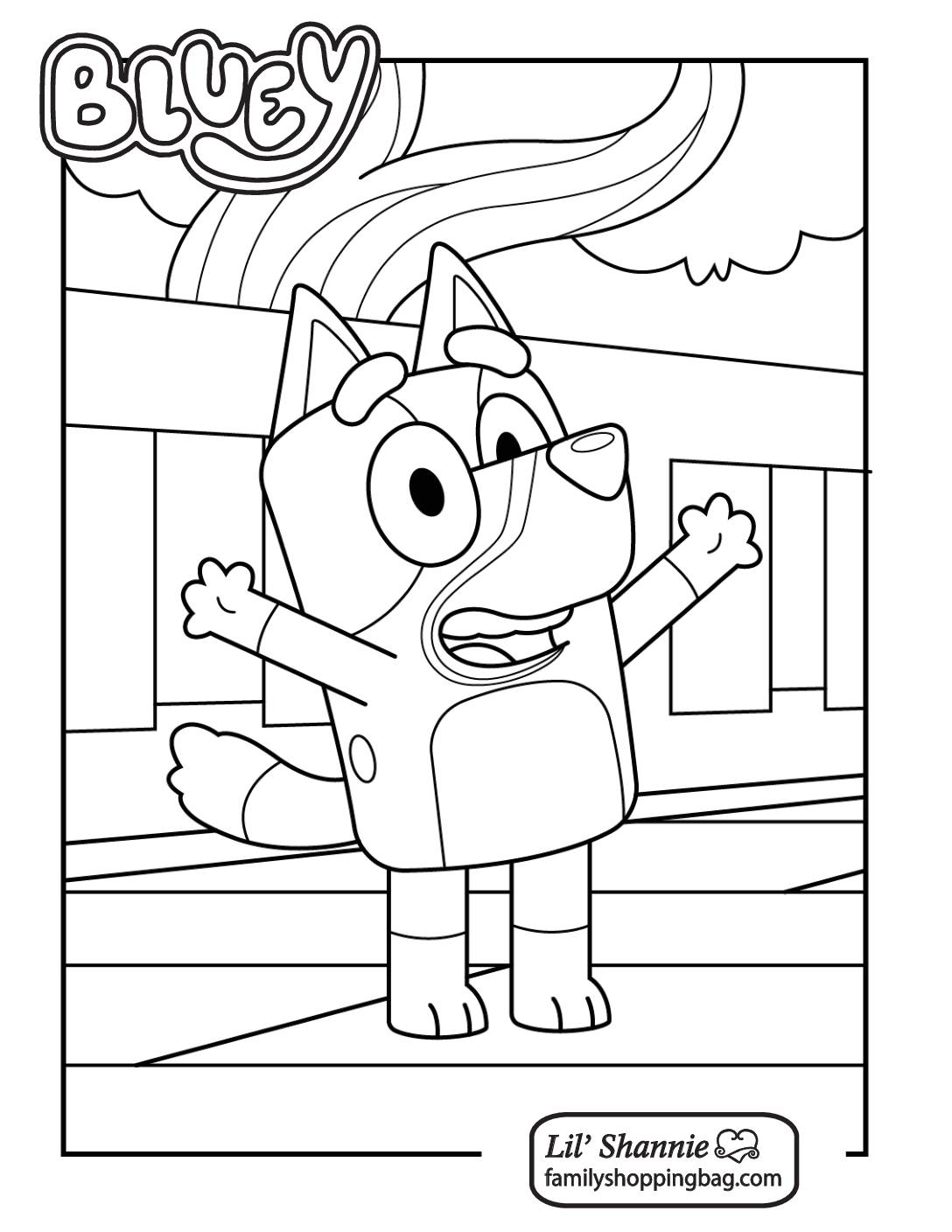 Coloring page bluey