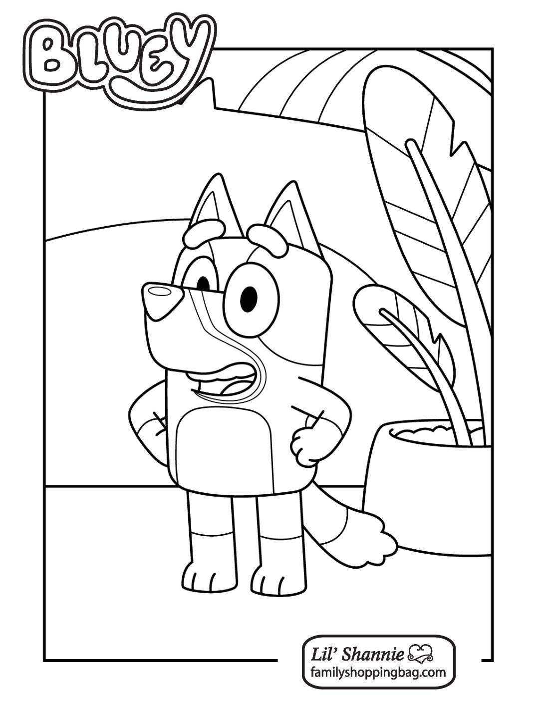 Coloring page bluey