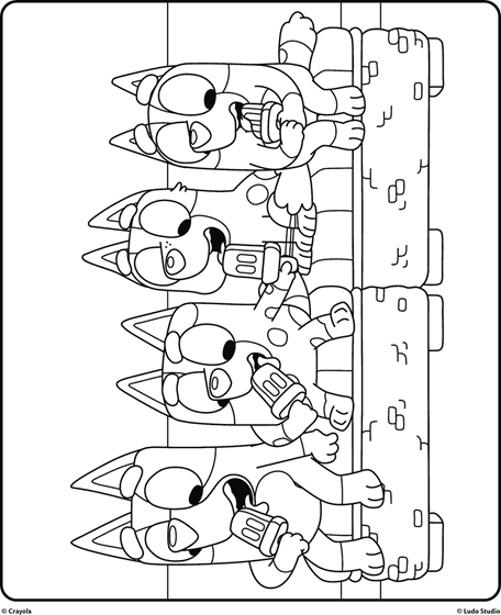 Bluey coloring page