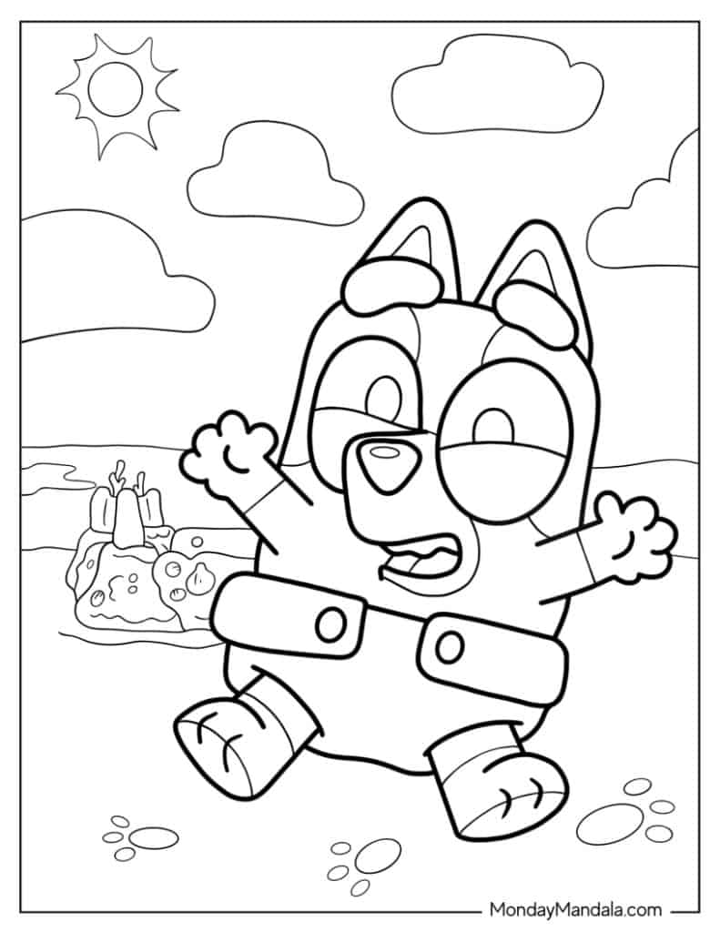 Bluey coloring pages free pdf printables