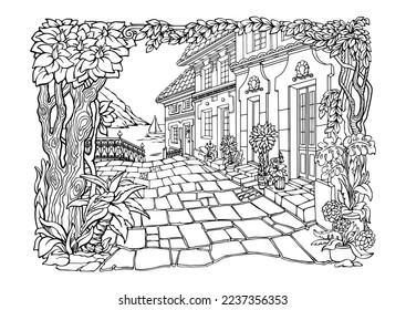 Architecture coloring page images stock photos d objects vectors