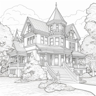 Page architecture coloring page images