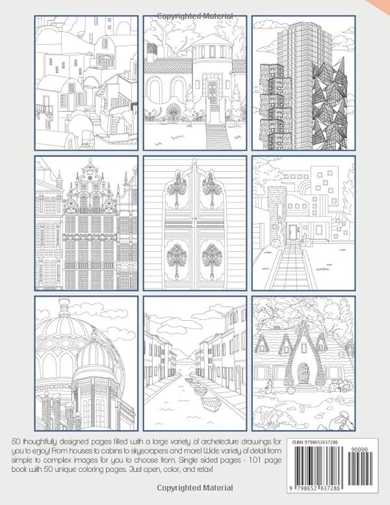 Architecture coloring book unique coloring pages beehive designs books